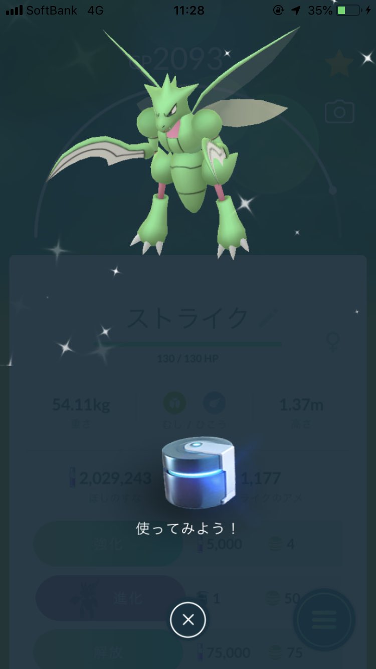 ふらわー 結局 色違いストライク1匹しかゲット出来なかったし個体値も低いけど グリーンハッサム欲しすぎるので進化させちゃったマン ポケモンgo 色違いストライク 色違いハッサム 色違い T Co V3dlx3p4fj Twitter