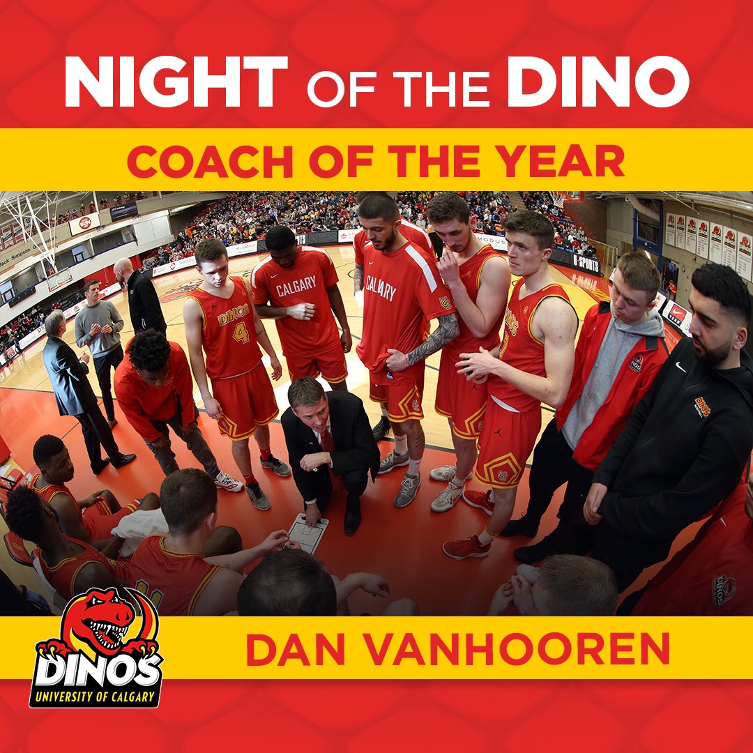 The <a href="/cgtoyota/">Charlesglen Toyota</a> Coach of the Year award goes to <a href="/DinosMBB/">UCalgary Dinos Men's Basketball 🏀</a> bench boss Dan Vanhooren!

#GoDinos