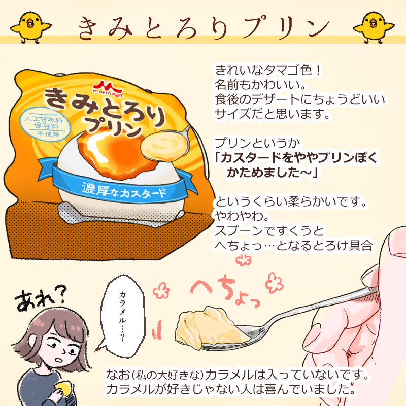森永乳業さんのプリンのことを描きました。もーりーちゃんカワイイ?
あ、描いてませんがパルムのバナナのやつもおいしかったです! 