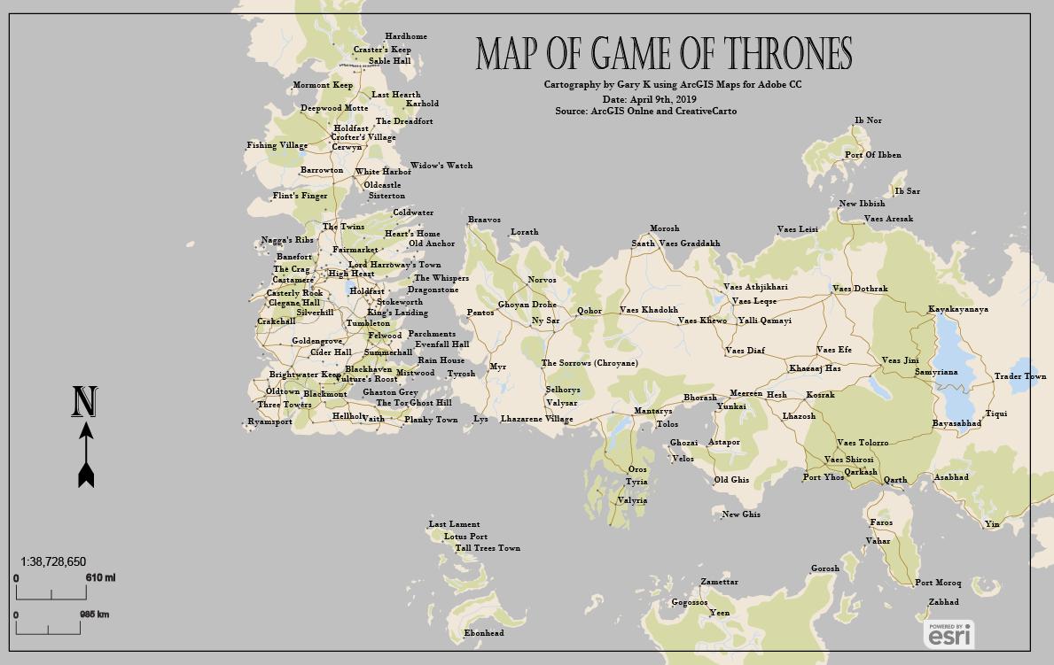 Caminitto's tweet photo. Faltan 5 días para que empiece la 8ª temporada de #GameofThrones. Aquí te enseñamos cómo hacer tu propio mapa en menos de 3 minutos con #Esri. #gotmap #got https://t.co/wUt4QMKhq6 https://t.co/uTbZnT75jZ