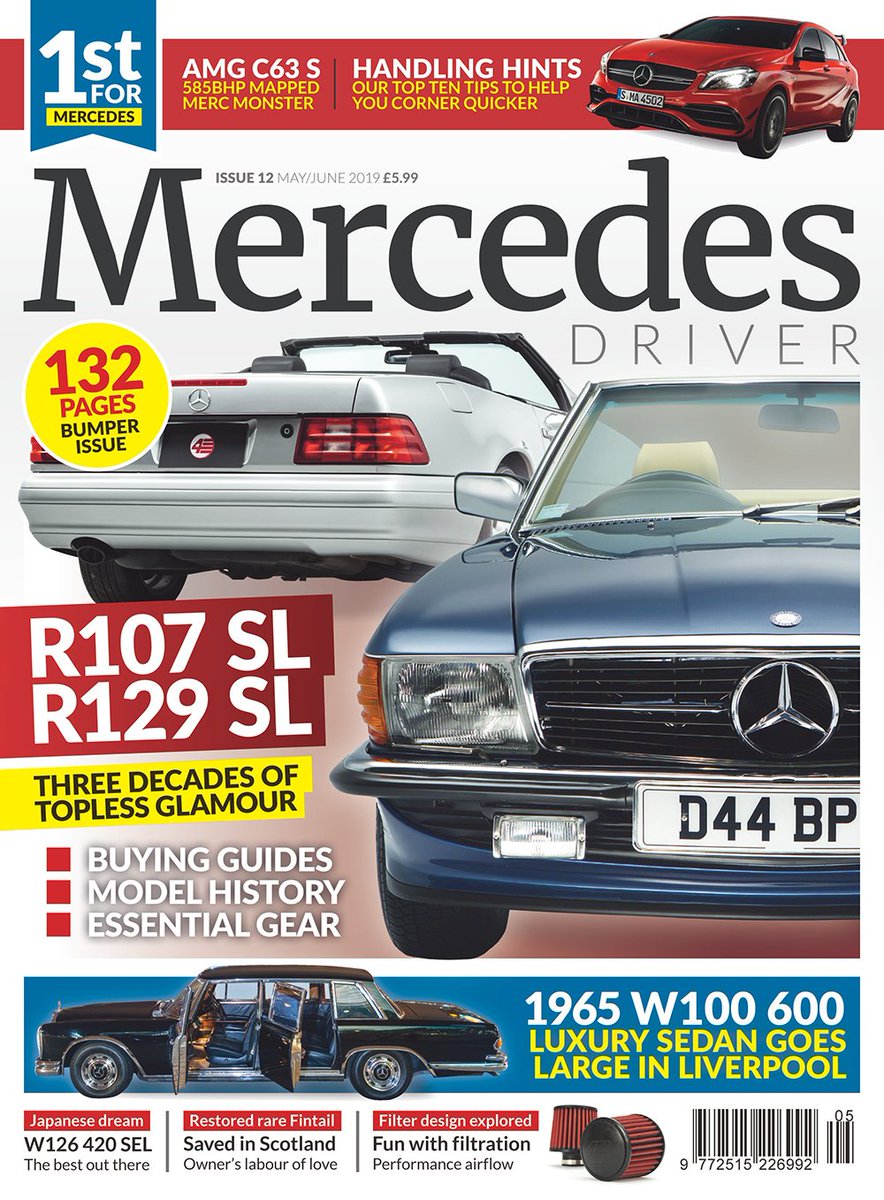 DanFurr's tweet photo. As of today, subscribers will receive the new @mercdrivermag. Marking our celebration of the #R129 #SL's thirtieth birthday, we've included a bumper fifty (yes, fifty) pages of content dedicated to the model and its predecessor, the #R107. In stores Friday https://t.co/1srNkZd0WU https://t.co/P0z8I2y559