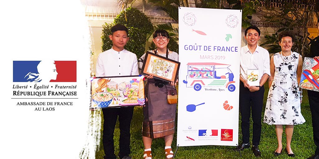 Lier l’art à la cuisine ? Au Laos, c’est possible ! Voici les meilleurs créations du concours artistique #GoodFrance #GoutdeFrance qui a permis à 4 jeunes de gagner une place au dîner Good France à l’ambassade et dans les restaurants participants. <a href="/FranceAuLaos/">La France au Laos</a>