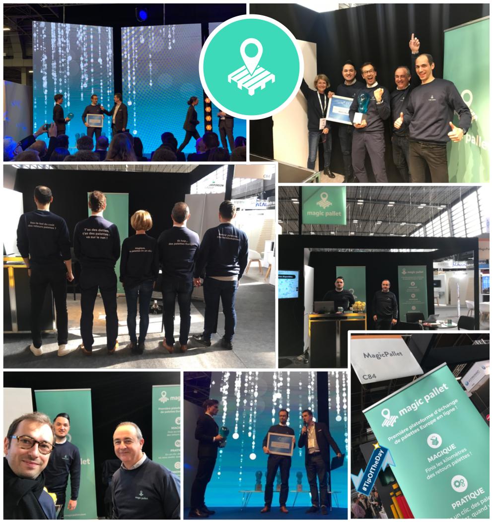 CaissepargneLR's tweet photo. [ #Felicitations #MagicPallet ] Motivante et inspirante, cette #startup montpelliéraine labellisée #NeoBusiness par la @CaissepargneLR a remporté le 1er prix de l'#innovation de la #SITL2019. Bravo 👏 https://t.co/28iFLRcJWV