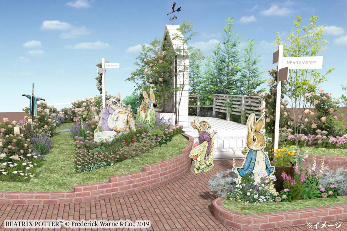 ハウステンボス公式 ピーターラビット のローズガーデン 2 000品種130万本の バラ祭 を4 27 土 開幕 今年は世界で一番愛されるうさぎ ピーターラビット のお庭が新登場 ピーターラビット と一緒に写真が撮れる開催日限定のグリーティングも