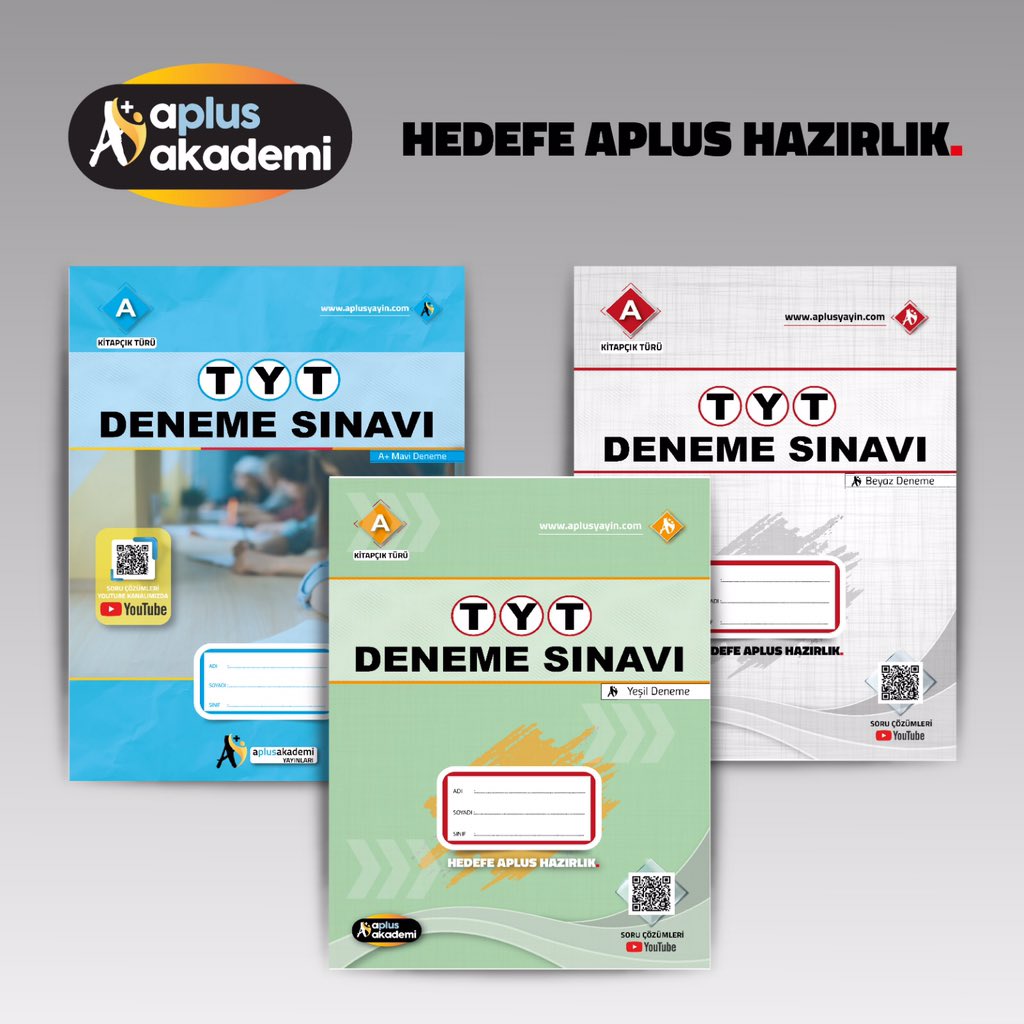 aplusyayinlari's tweet photo. APlus Akademi Yayınları.
#TYT #AYT #YKS2019 #APlusAkademi #APlusYayın #AplusYoutube https://t.co/1QYUKT6xp9