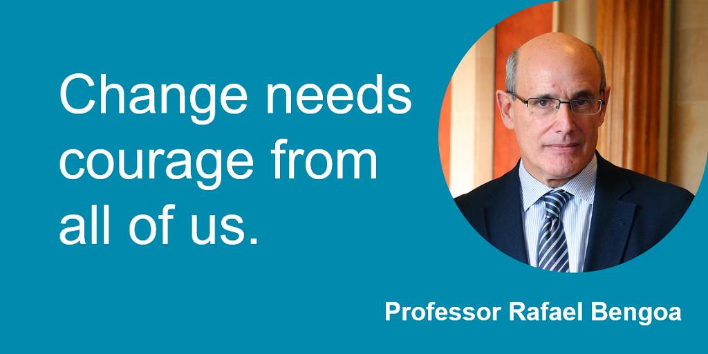 Change isn’t easy and requires courage from all of us – words from Professor Bengoa who is back in Northern Ireland this week.
 
<a href="/rafabengoa/">Rafael Bengoa</a> led the expert panel which produced the 2016 report ‘Systems Not Structures – Changing Health and Social’.

bit.ly/ProfBengoa