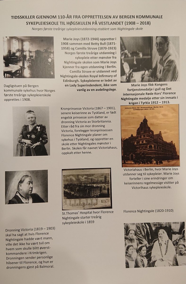 HaltbakkJ's tweet photo. Norges første 3-årige sjukepleieutdanning held 110 års jubileum i dag. Oppretta i 1908 som Nightingaleskole #hvl #nsf #sykepleie https://t.co/sjcy6ooDtn