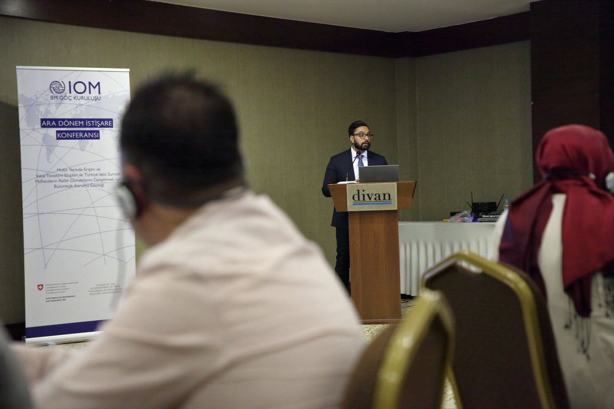 IOMTurkiye's tweet photo. Mid-term conference is being held to review IOM protection projects supported by Swiss Agency for Development &amp; Cooperation &amp; US Bureau of Population, Refugees &amp; Migration. The conference is aiming to discuss successful interventions &amp; challenges to achieve better results. https://t.co/XaVI1O6cnJ