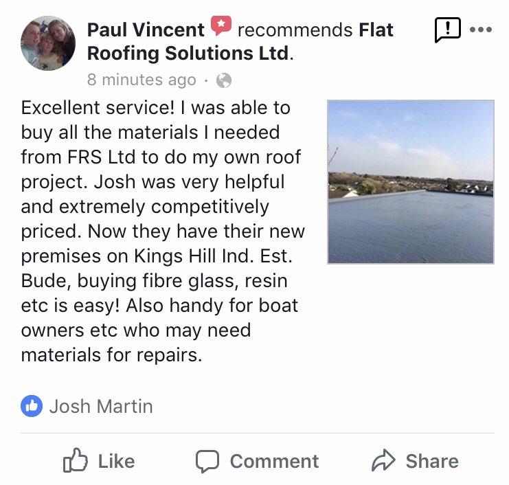 ltd_flat's tweet image. Very kind and positive comments from one of our customers #ltd_flat #grp #tradeshop #bude #scottbader