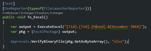 bleedo's tweet image. Testing #epplus with #approvaltests. Could it be easier?