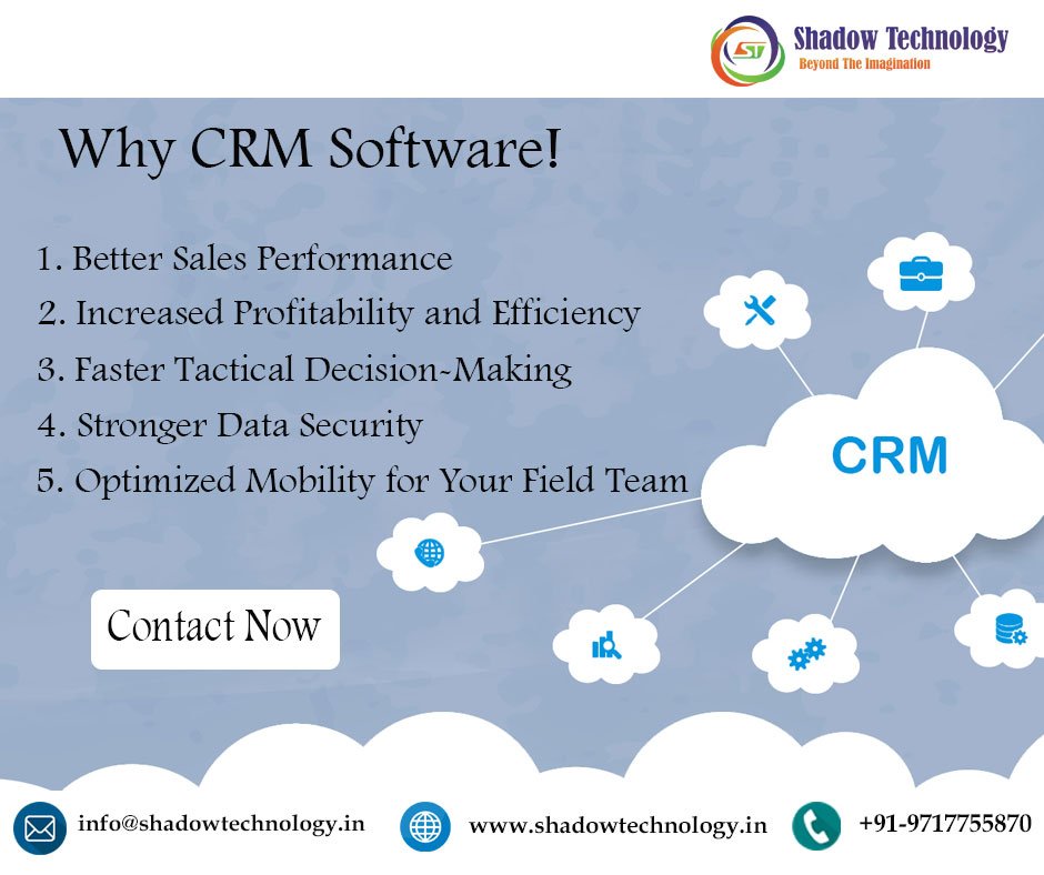 ShadowtechInfo's tweet image. Why CRM Software?
#ShadowTechnology #CrmDevelopment #MobileApplication #WebDevelopment #WebsiteDesigning
#GameDevelopment #SmoCompany #Gurgaon
Visit our Website - shadowtechnology.in