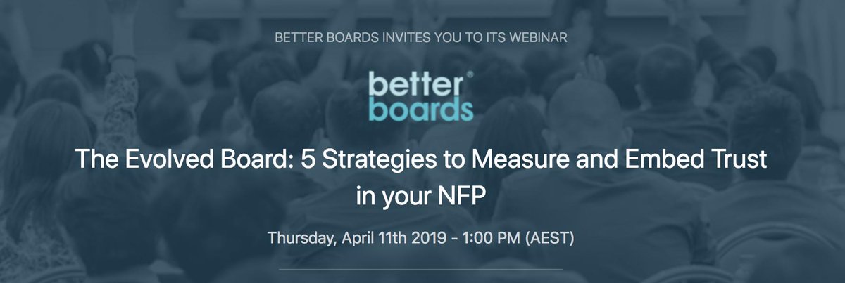 There's still time to be part of our live webinar tomorrow featuring <a href="/Trustologie/">Marie-Claire Ross</a>. 

Explore the concept of #trust in #governance, and learn strategies to measure and monitor trust in your #NFP.

Register now: loom.ly/iv3bsYY