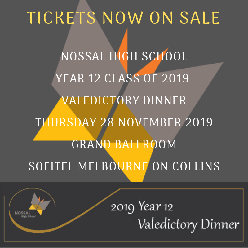 NossalHigh's tweet photo. Tickets for the Nossal Graduation Valedictory Dinner 2019 are now available at https://t.co/KHfefXgpT9. We look forward to seeing all of our Nossal Year 12 students and families celebrate this special occasion.
#NossalHigh  #NossalExceptional #SofitelonCollins #accorhotels https://t.co/Y34iTtYIc4