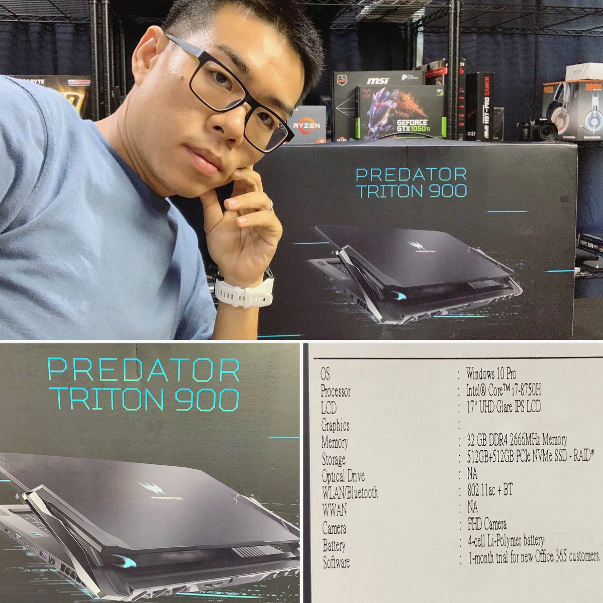notebookspec's tweet photo. สงกรานต์นี้ #AdminPong ไม่เหงาแล้วจ้าาา มี Acer Predator Triton 900 มาให้รีวิว เย้ !!! สุดยอด 2-in-1 Gaming Notebook ราคา 1xx,xxx บาท สปกตามภาพ มาทายกันดูว่าจะขายกันกี่บาท :) https://t.co/uktKUinHX8