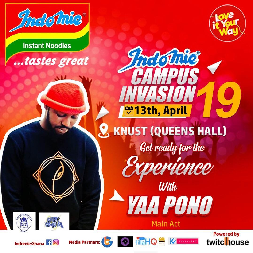 ponobiom's tweet photo. @indomieghana and @twitchouse  .. upness kumasi ... knust... we bad...13th April... https://t.co/1YezpzAJF7