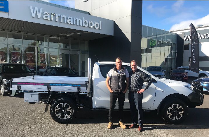 eyesgk's tweet photo. Thanks heaps to @wilde_racing for your support- let’s hope you’re towing winners all around the countryside with your new Mazda BT-50 Ute from @WarrnamboolM  #AWinningTeam https://t.co/N9rRLn0F4F