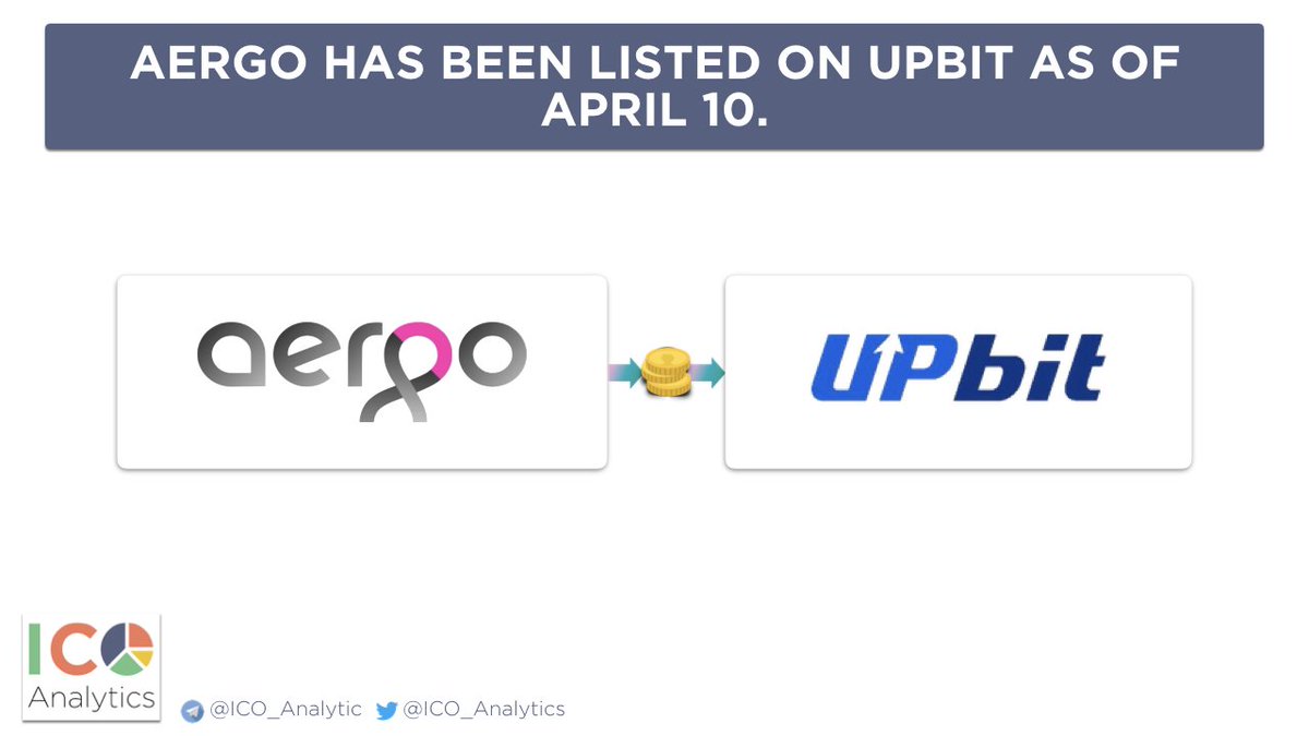 ICO_Analytics's tweet photo. Aergo has been listed on Upbit as of April 10. AERGO/BTC trading pair is already available.
https://t.co/BcncFyCmwI https://t.co/EmfyoI2T2r