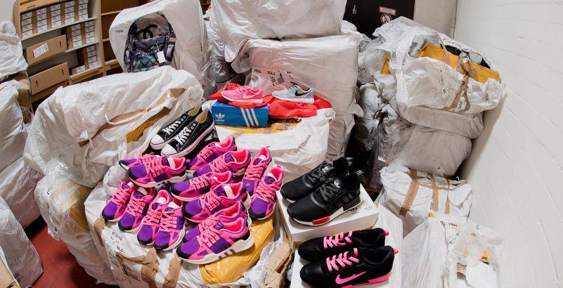 sneakers contrefaçon