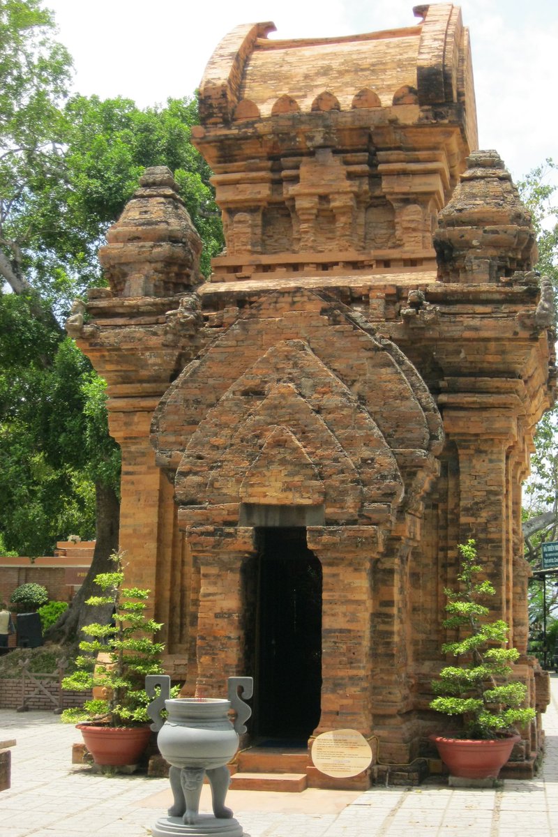 8th century's Ancient Po Nagar Temple Complex, Vietnam, Dedicated to Goddess Durga and Lord Ganesha. 

Durga, the slayer of the buffalo-demon, is represented on the pediment above the entrance to the temple.
#Hinduism
#HinduismAbroad
#TemplesAbroad
#HinduismInVietnam