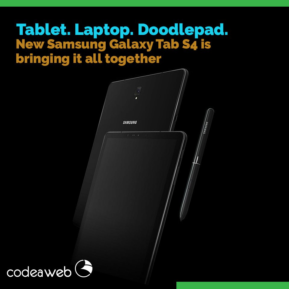 codeawebinc's tweet image. Tablet. Laptop. Doodlepad. New Samsung Galaxy Tab S4 is bringing it all together
for more read - bit.ly/2UIYeYy
#SocialMediaMarketingNewYork
#SocialMediaMarketingNyc
#SocialMediaMarketingCompanyNewYork
#SocialMediaMarketingCompanyNyc