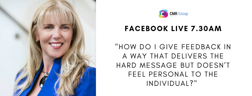 Charlie Ryan will be #LIVE on #Facebook in 20 Minutes time over at: "How do I give feedback in a way that delivers the hard message but doesn’t feel personal to the individual?" facebook.com/CMRGroupLtd/ #Recruitment #Employees #Watford #Herts <a href="/TheRecruitQueen/">Charlie Ryan</a>