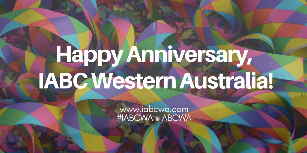 Happy Anniversary! 1 year ago today we established the IABC Western Australia development chapter.

May future years be full of connecting w/ new & existing #commspros, developing strategic communicators & advancing the profession.

iabcwa.com
#IABC #IABCAPAC #IABCWA