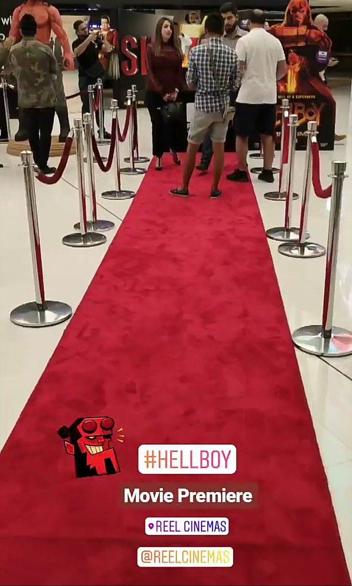 TaqatoUAE's tweet photo. #HellboyMovie premiere last night! Loved the God of war style gore and some of the action #Dubai #HellboyPremiere @ReelCinemas @HellboyMovie https://t.co/4oX4FIE4tM