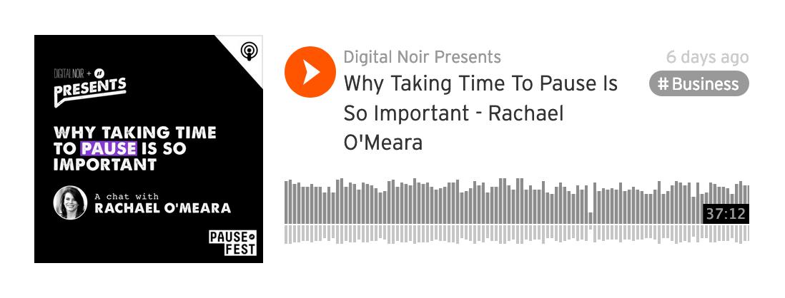 PauseFest's tweet photo. We partnered with @digitalnoir1 to bring you full year of #podcasts, first one: ‘Why Taking Time To Pause Is So Important' with @romeara1 on #SoundCloud #np https://t.co/yNST1uvL82 #business #mindfulness #productivity #Pause2019 https://t.co/TlQBhShx3z