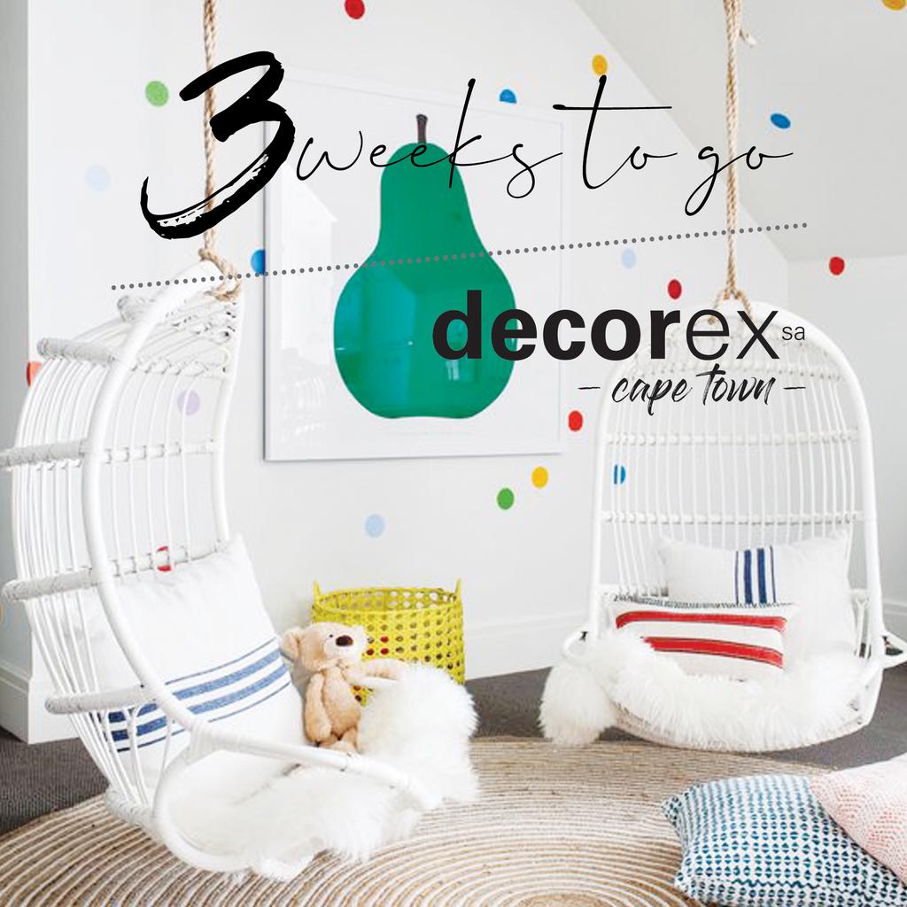 decorexSA's tweet photo. 3 weeks to go to #decorexcpt19
Don’t miss Africa’s premier décor, design & lifestyle expo taking place 1-5 May at the CTICC.
Step into this year’s ‘Designing for Africa’ décor & design trends.
For more info visit: https://t.co/d92Z8clcnN
Buy tickets now https://t.co/fzgXI03Dr5 https://t.co/adKJPz4hY1