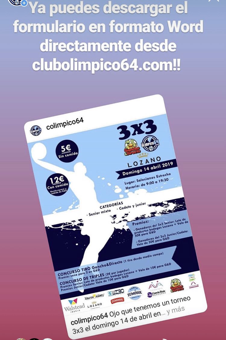 COlimpico64's tweet photo. Vamos amigos!!! Que el viernes cerramos las inscripciones!! No te quedes sin disfrutar del basket con amigos en Semana Santa!! Domingo 14 de abril en SALESIANOS ESTRECHO! @BodegasLozano @GanchoyDirecto @AVVAfisio @Zumosolcampus info e inscripción en: https://t.co/NlLbKPyymR https://t.co/hobsMOECBj