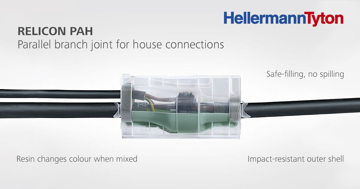HellermannTyton's tweet photo. Connect buildings to low-voltage networks safely - with RELICON PAH cast resin parallel cable joints. Click here for details about our safe- filling system.
https://t.co/B9JvlAqvH6
#CableJointing #MADEFORREAL #RELICON https://t.co/Pjkya4Kdvb