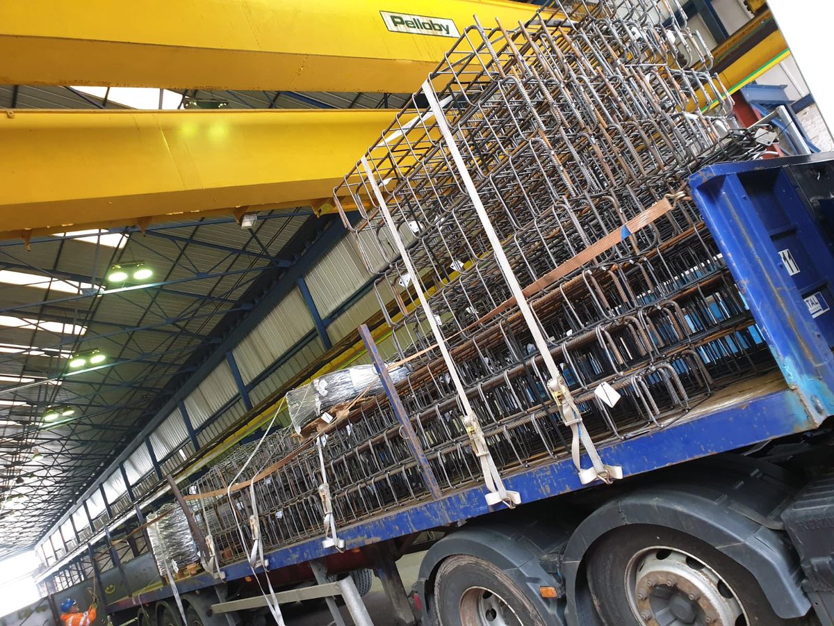 One of our many deliveries which went out to our customers this morning. This load is on its way to #Newark. Please get in contact with our sales to make enquiries. #Prefabrication #Reinforcement #GroundBeams #SafetyFirst #Nationwide #Sales #Construction