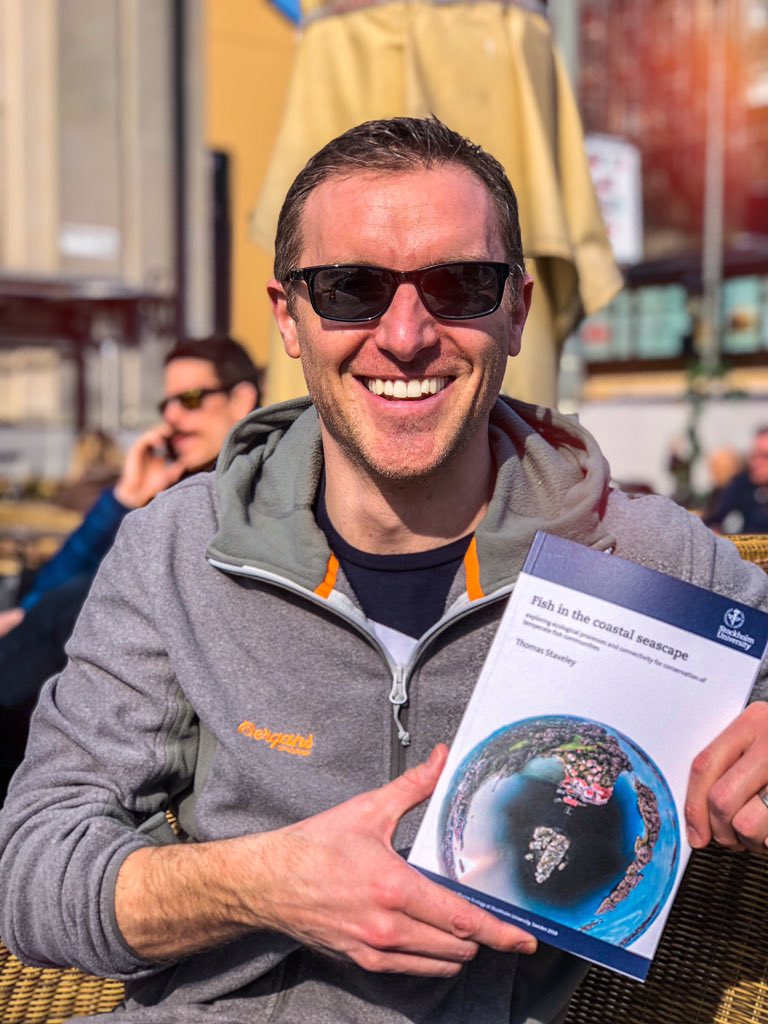 Congratulations to Tom Staveley for getting his PhD thesis! “Fish in the coastal seascape” 🐟 #Phdlife #fish #TeamSeagrass #ocean #environment #Sweden