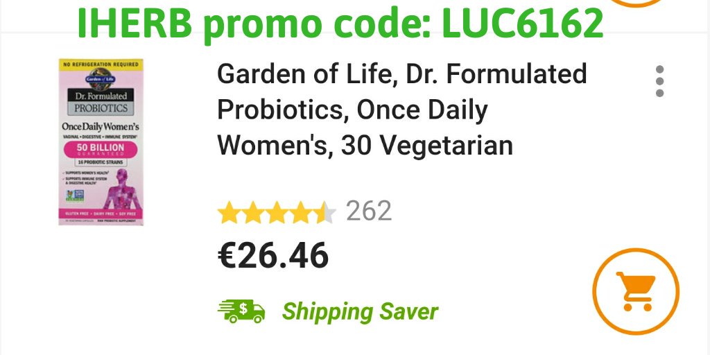 🌟#iHerbCode 🌟
 5% OFF with #promocode ▶LUC6162◀
iherb.com/?rcode=LUC6162
#Vaginal + #Digestive + #immuneSystem
50 Billion Guaranteed - 
16 #ProbioticStrains
Supports #WomensHealth
Supports #ImmuneSystem & #DigestiveHealth
#RawProbioticSupplement
#Vegetarian
#probiotics #iHerb