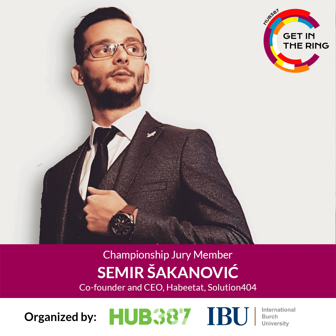 Last year’s Get in the Ring HUB387 winner, Semir Šakanović, will be joining us as a jury member this year!

In addition to knowing a thing or two about bees thanks to his winning startup Habeetat, he also understands hurdles one has to overcome when establishing a startup 🚧