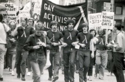 D'autres usages politiques comparables de l'alphabet grec peuvent être mentionnés. Ainsi aux USA dans les années 1960, la Gay Activists Alliance utilise le lambda minuscule (λ) comme logo.