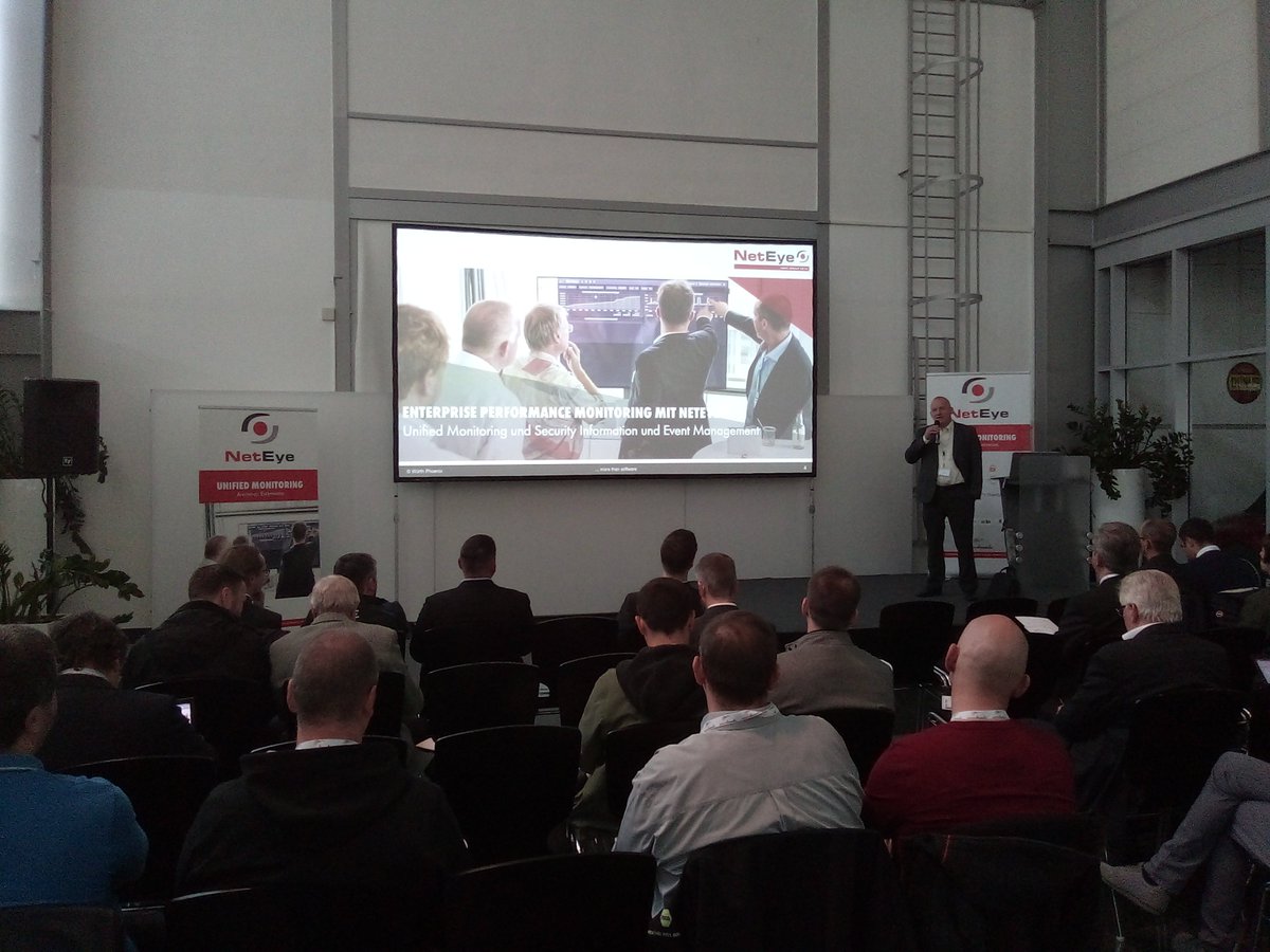 WuerthPhoenix's tweet photo. Es geht los! Claus Huber gibt den Startschuss zur diesjährigen #NetEye User Group  #NetEyeUG19 #Monitoring #ITSM https://t.co/zUc6z6nRtH