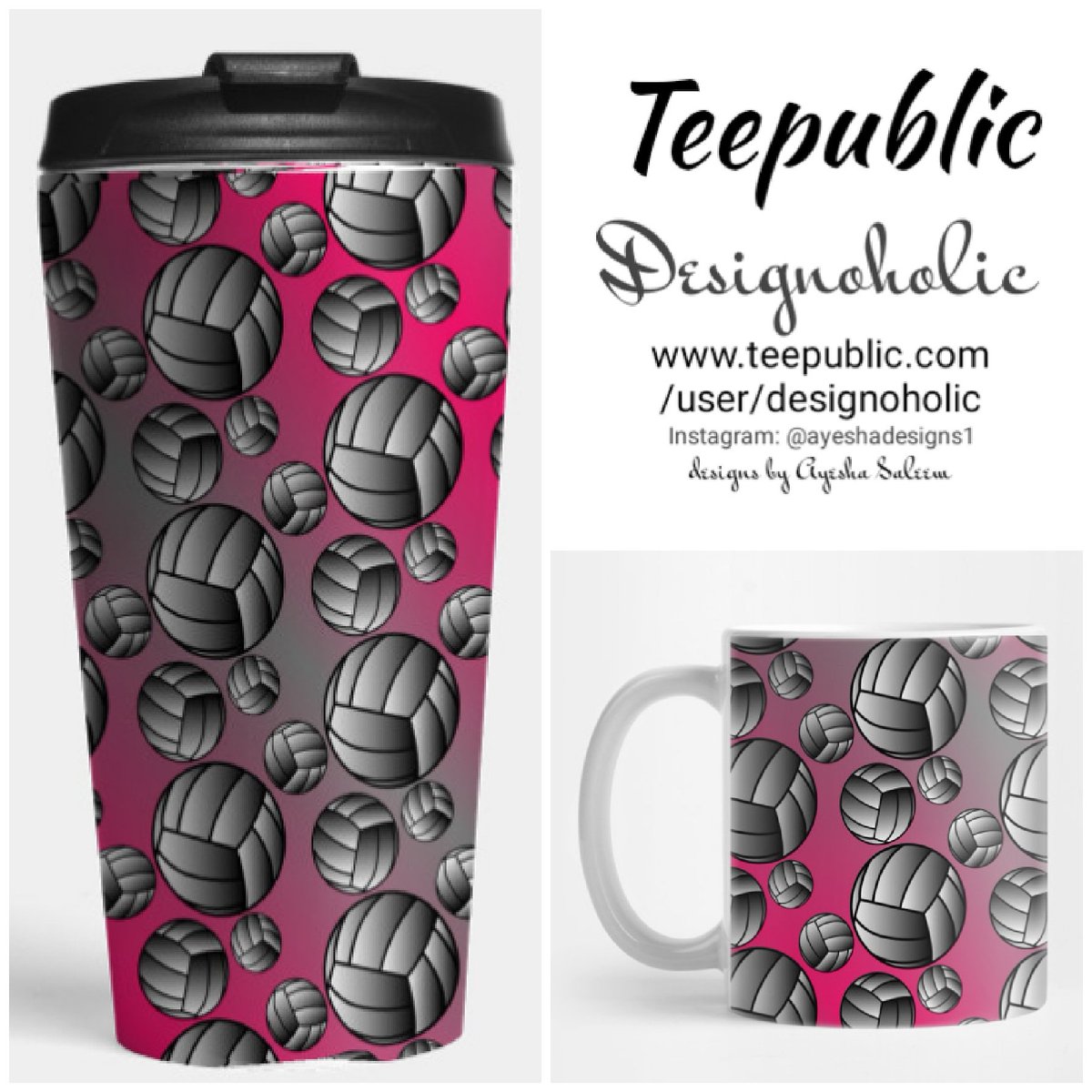 Volleyballs pattern design mug and travel mug
teepublic.com/mug/4535733-vo…
#teepublic #mug #coffeemug #travelmug #pattern #patternlove #design #volleyball #sports #shopping #shoppingonline #buy #pink #grey
