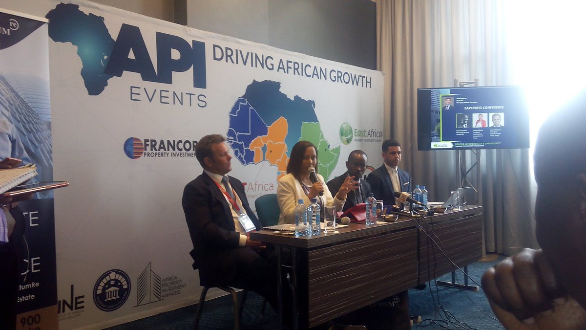 Material and labour costs contribute about 60% of total construction costs in Kenya <a href="/EmmaMiloyo/">Emma Miloyo</a> #PressConference #EAPISummit #EAPI2019 #