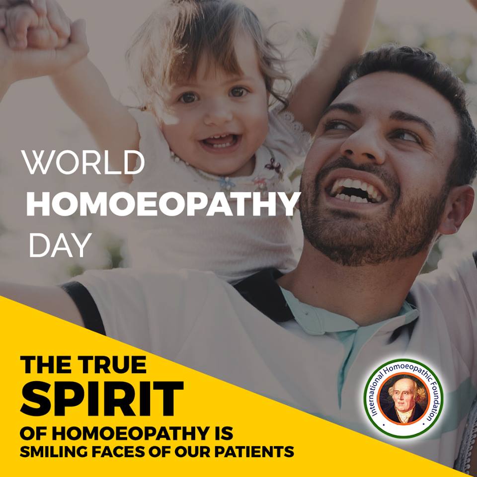 ihfworld's tweet photo. World Homoeopathy Day is about saluting, celebrating and knowing the “spirit” of homeopathic medicines that gives us the key to the unconscious conflict inside the ill person.

Happy #WorldHomoeopathyDay Day to all fellow practitioners, friends, family &amp; colleagues. https://t.co/9nrhqri9sW