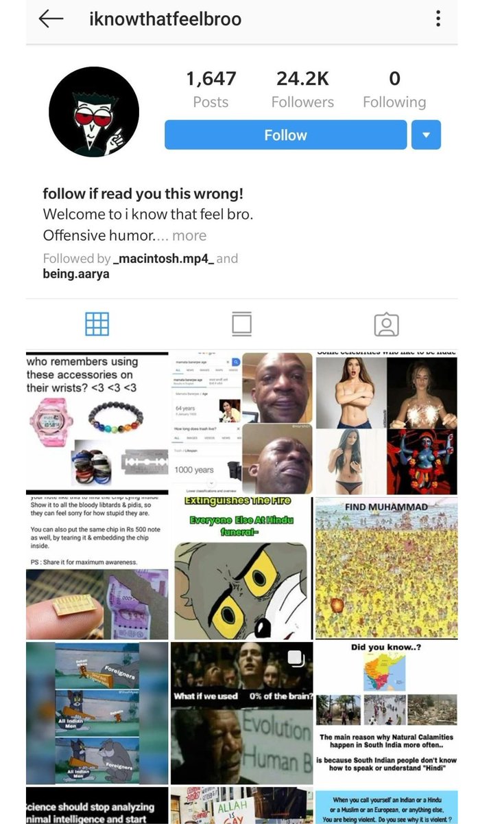 Modibhakt58's tweet image. Please Report this page in Instagram😡😡😡👉👉 
This page is posting Against all religions and making fun of Dr. B.R. ambedkar.
This is serious matter guys and this post is for all religions.Plz Do something otherwise This page is posting this type of things against all religions