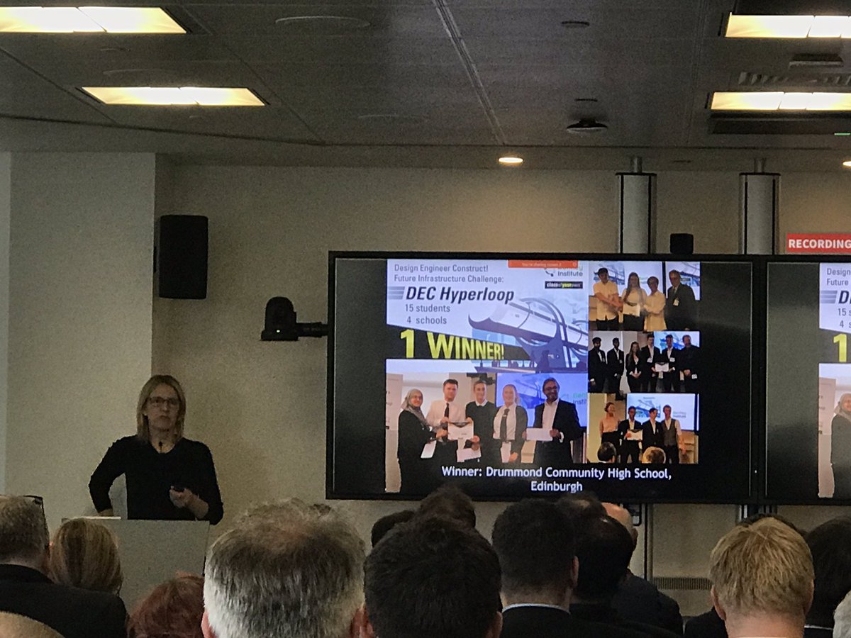 sjcockerell's tweet photo. Alison Watson of @ClassofYourOwn encourages leading engineers & designers of today at @BentleySystems Future Infrastructure Symposia in London, to inspire the #DesignEngineeringConstruction professionals of tomorrow! #DECHyperLoopChallenge #inspire https://t.co/WhuJWRXiHh