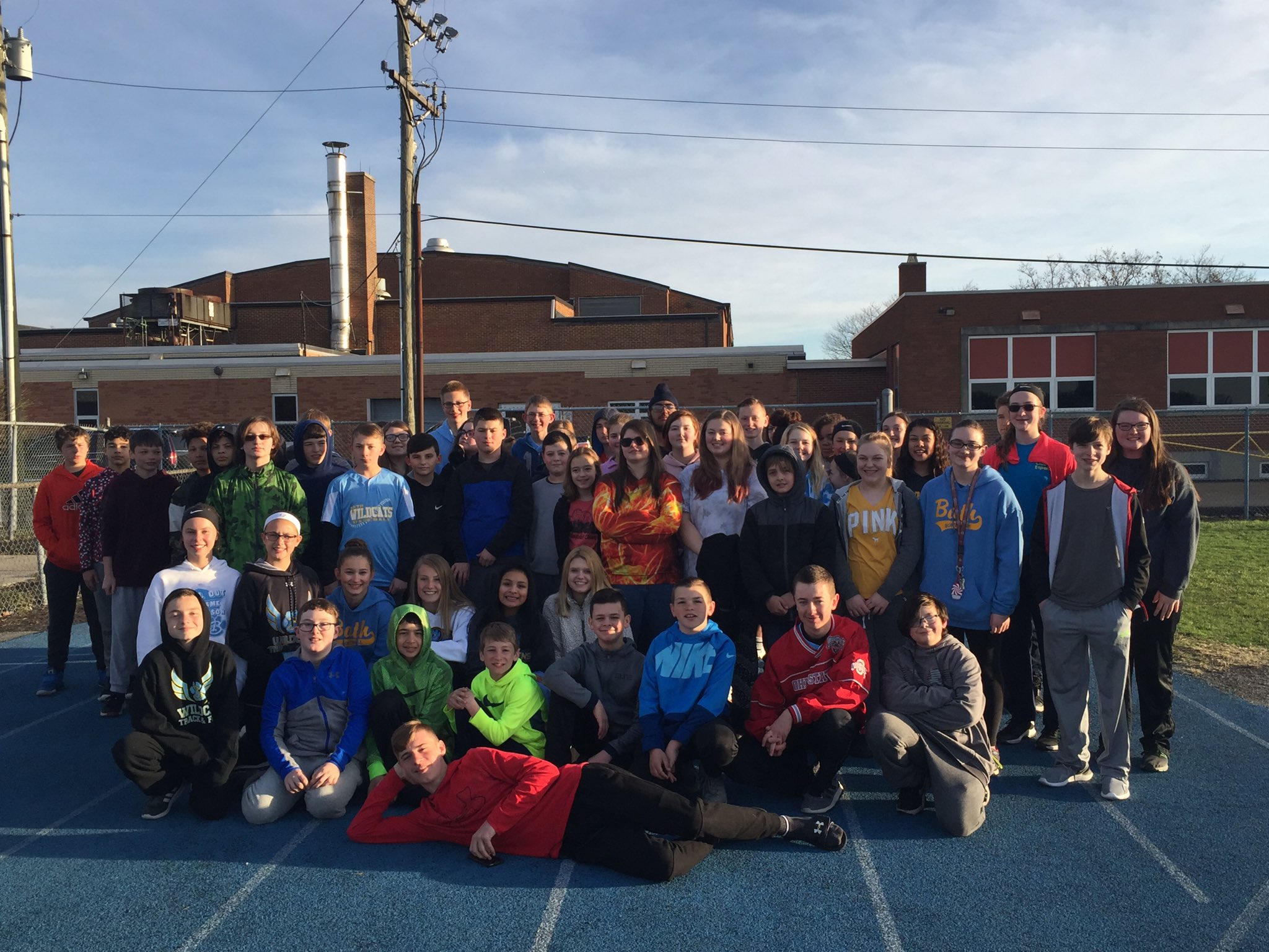 Bath Middle School on Twitter: "Bath MS students came early to walk the track before their AIR ...