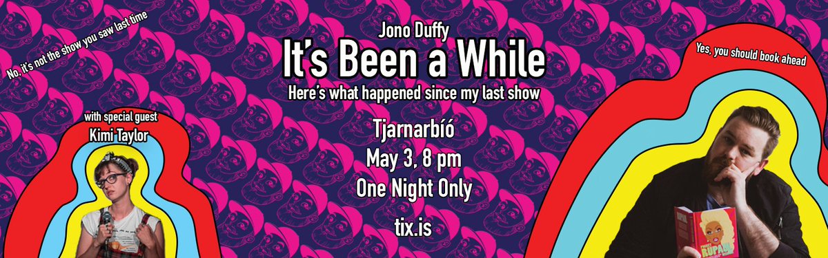 New Show May 3 at <a href="/Tjarnarbio/">Tjarnarbíó</a> for one night only. Tix on sale now at an early bird rate till April 20. I'm so excited I might shit! tix.is/en/event/7900/…