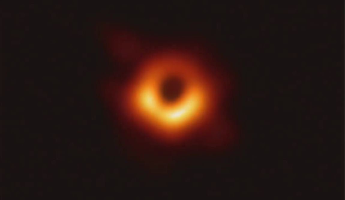 #BREAKING: The first-ever photo of a black hole. It is in the center of Messier 87, a massive galaxy. 55 million light years away from Earth. 6.5 billion times the mass of the Sun! #EHTBlackHole