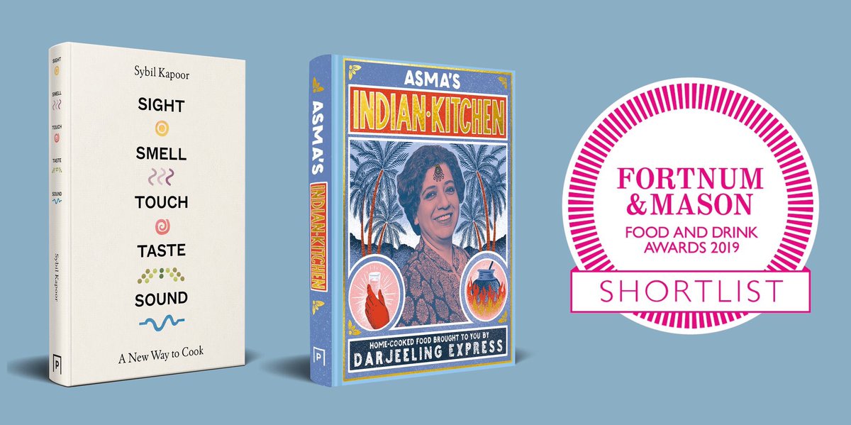 Absolutely THRILLED that @PavilionBooks have not one but two books on the @Fortnums #FandMAwards shortlist! We don’t need an excuse to celebrate these thoroughly fantastic women but we’ll take it - cheers @SybilKapoor @Asma_KhanLDN! Here’s to you 🏆