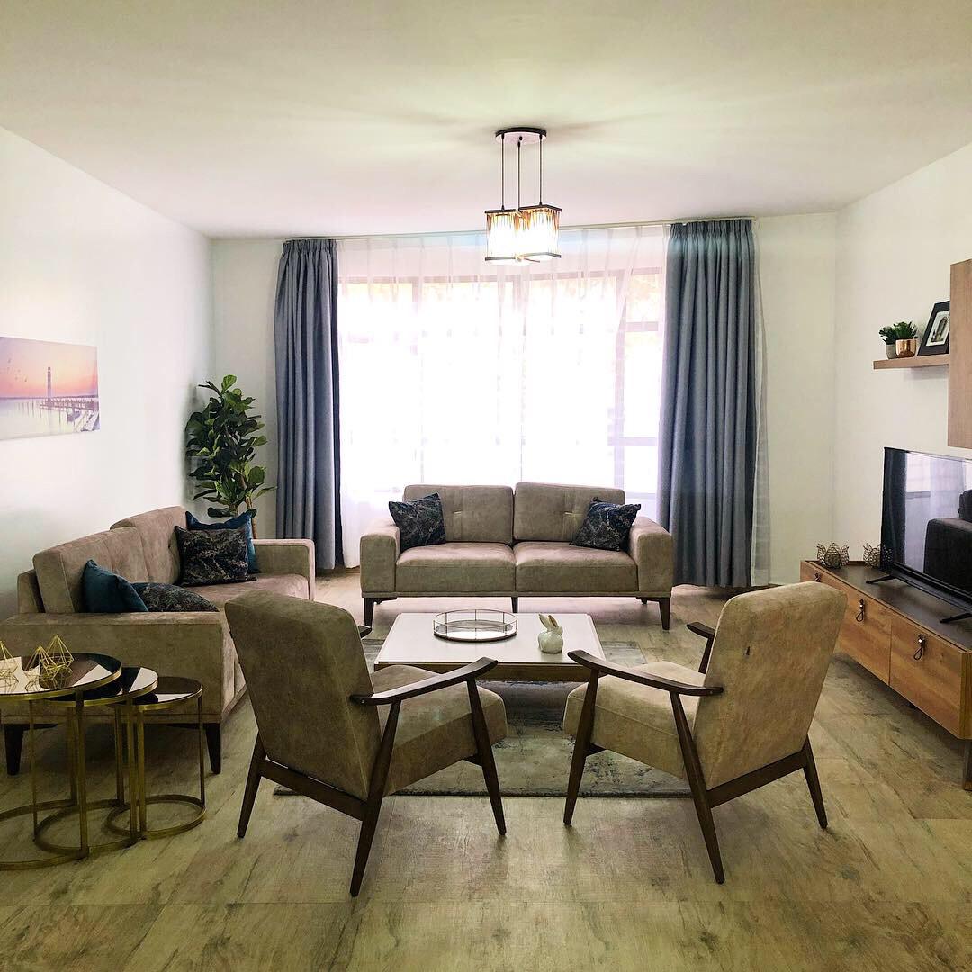 PropertyboxKE's tweet photo. Warm and soothing Lounge interiors of Cicada Crest - #Kilimani #Nairobi #interiordesign https://t.co/iK2bAEVfyJ