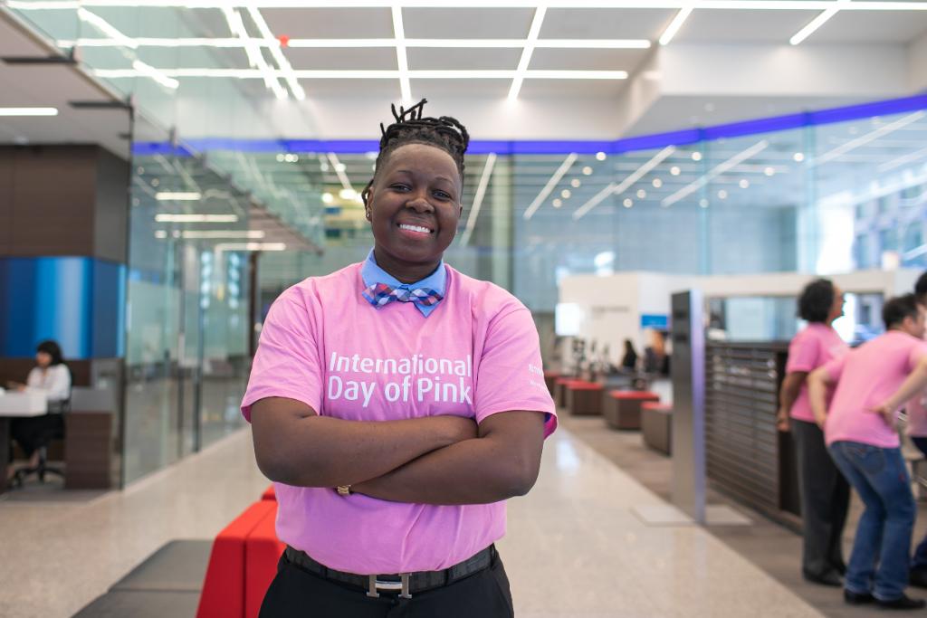 It’s International Day of Pink. Today and every day, we take a stand against anti-LGBTQ+ bullying, discrimination, homophobia, transphobia and transmisogyny, and thousands of employees will be wearing pink to show their support. #DayofPink #BMOPride