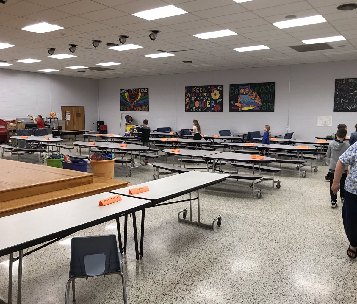 ConoverRoadES's tweet photo. Set up is underway @ConoverRoadES @CNSchools for #MotionFest 2019!! @plum4science https://t.co/JY4ksTIBQF