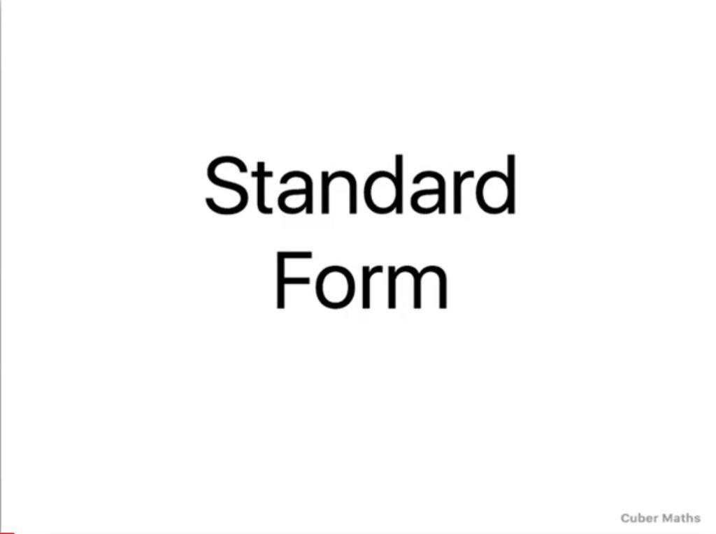 CuberMaths's tweet image. Does standard form confuse you? I’ve uploaded a video that will teach you how to do it in less than 6 minutes. Go check it out m.youtube.com/watch?v=AQO8xo… #GCSEMaths #GCSEs #maths